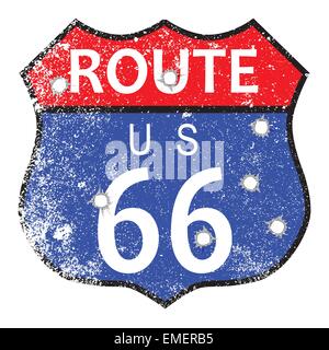 Route 66 trous de balle Illustration de Vecteur