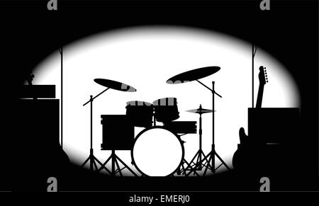 Groupe de Rock Demi ton Poster Illustration de Vecteur