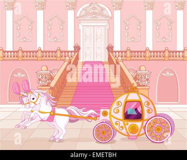 Fairytale Pink transport Illustration de Vecteur