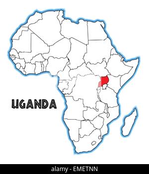 L’Ouganda Illustration de Vecteur