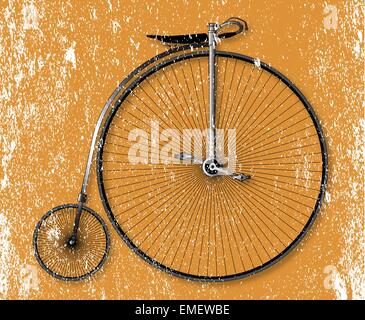 Penny Farthing Grunge Sépia Illustration de Vecteur