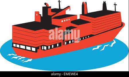 Retro cargo container Illustration de Vecteur