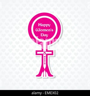 Womens day Greeting card vector illustration design Illustration de Vecteur