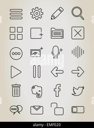 L'icône Contour Web Illustration de Vecteur