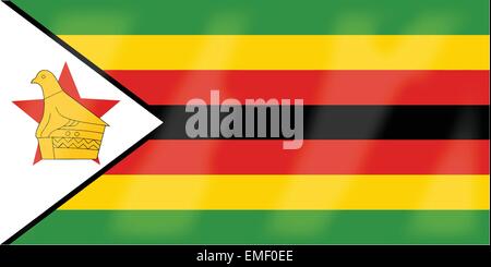 Drapeau du Zimbabwe Illustration de Vecteur
