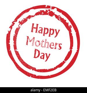 Happy Mothers Day Rubber Stamp Illustration de Vecteur