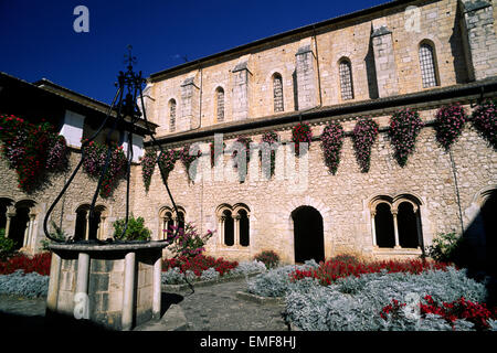 Italie, Latium, Abbazia di Casamari, cloître Banque D'Images