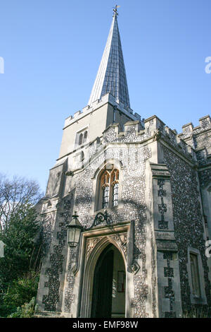 L'église St Mary , C de E, Harrow on the Hill, Londres, Angleterre. Banque D'Images