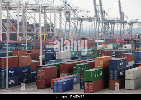 DP World Container Port de Southampton Docks Banque D'Images