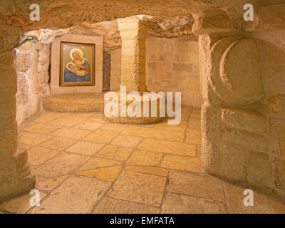 Bethléem, Israël - 6 mars 2015 : la grotte de 'Milk' Grotte chapelle. Banque D'Images