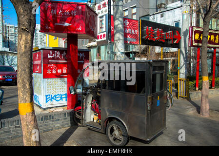 Pousse-pousse à moteur à Beijing, Chine Banque D'Images