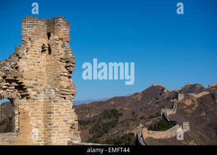 Célèbre muraille de Chine à jinshaling Banque D'Images