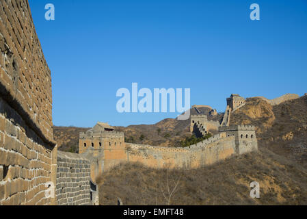 Célèbre muraille de Chine à jinshaling Banque D'Images