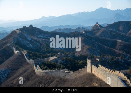 Célèbre muraille de Chine à jinshaling Banque D'Images