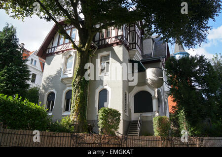 Villas historiciste Gründerzeit, Roonstrasse, barbue, Wuppertal, Nordrhein-Westfalen, Allemagne Banque D'Images