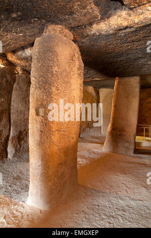 Dolmen - Cueva de Menga, Antequera, la province de Malaga, Andalousie, Espagne, Europe Banque D'Images