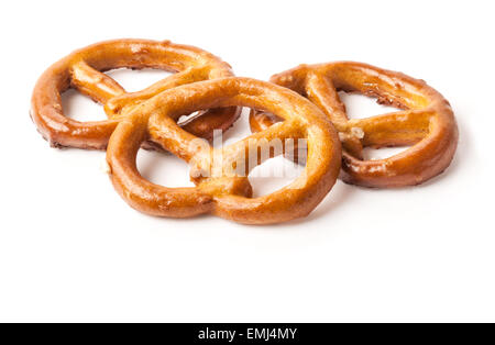 Les bretzels isolated on white Banque D'Images