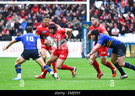 Matt Giteau - 19.04.2015 - Toulon/Leinster - 1/2 Finale de la Coupe des champions européens. Banque D'Images