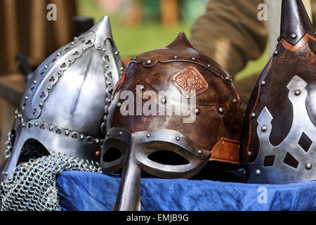 Casque viking, le festival islandais du Manitoba, Gimli, Manitoba, Canada Banque D'Images