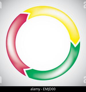 Diagramme de couleurs flèche circulaire. Vector illustration Illustration de Vecteur