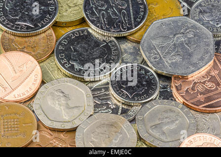 Libre de UK de monnaie. décimal Banque D'Images