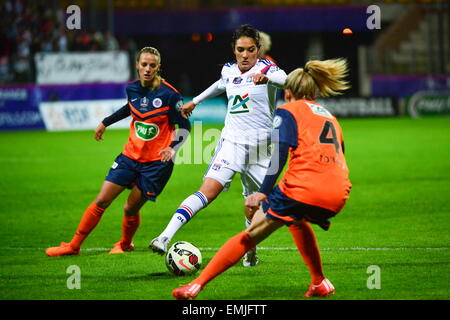 Louisa NECIB - 18.04.2015 - Montpellier/Lyon - Finale Coupe de France -Calais.Photo : Dave Winter/Icon Sport Banque D'Images