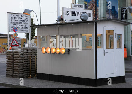 Allemagne, Berlin, le Checkpoint Charlie, Banque D'Images