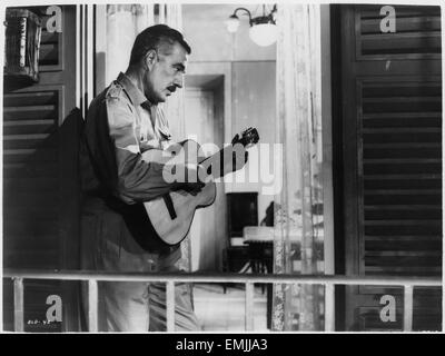 Vittorio De Sica, sur-ensemble du film, "Pain, Amour, et de Rêves" (aka, Amore e Gelosia), 1954 Banque D'Images