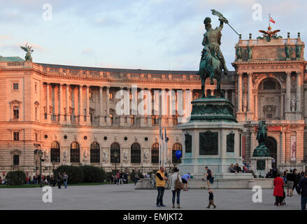 L'Autriche, Vienne, Hofburg, palais, l'Archiduc Charles, Erzherzog Karl, statue, Banque D'Images