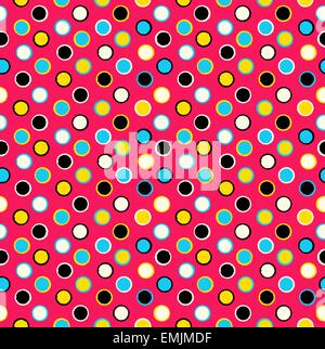 Motif de fond transparent géométrique grungy Polka Dots Illustration de Vecteur