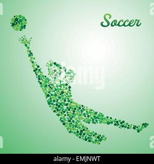 Résumé de gardien soccer ball Catching the dots Illustration de Vecteur
