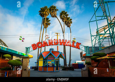 Entrée de la promenade, à Santa Cruz, en Californie. Banque D'Images