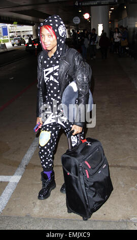 Lil Mama arrive à l'Aéroport International de Los Angeles (LAX) comprend : Lil Mama Où : Los Angeles, California, United States Quand : 17 Oct 2014 Banque D'Images