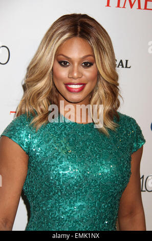 New York, New York, USA. Apr 21, 2015. LAVERNE COX assiste à l'époque 100 question Gala des 100 personnes les plus influentes dans le monde tenue à Frederick P. Rose Hall au Jazz at Lincoln Center. Credit : Nancy Kaszerman ZUMAPRESS.com/Alamy/Live News Banque D'Images