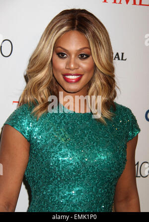 New York, New York, USA. Apr 21, 2015. LAVERNE COX assiste à l'époque 100 question Gala des 100 personnes les plus influentes dans le monde tenue à Frederick P. Rose Hall au Jazz at Lincoln Center. Credit : Nancy Kaszerman ZUMAPRESS.com/Alamy/Live News Banque D'Images