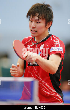 Tokyo Ajinomoto au centre de formation national, Tokyo, Japon. 22 avr, 2015. Koki Niwa (JPN) Tennis de Table : l'équipe nationale du Japon 2015 session de formation pour les Championnats du Monde de Tennis de Table dans la région de Tokyo, au Centre National de Formation d'Ajinomoto, Tokyo, Japon . © Yusuke NakanishiAFLO SPORT/Alamy Live News Banque D'Images