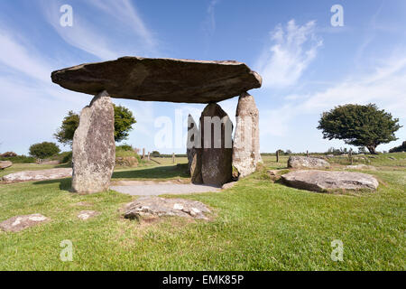 Pentre Ifan, âge de bronze site mégalithique au Pays de Galles Banque D'Images