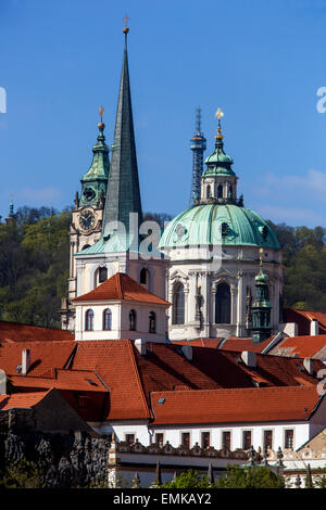 Prog Nicholas Church Prague, République tchèque Banque D'Images