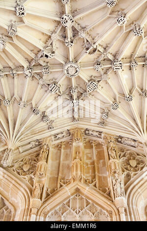 Plafond orné, 'Divinity School', [Bodleian Library], Oxford, England, UK Banque D'Images