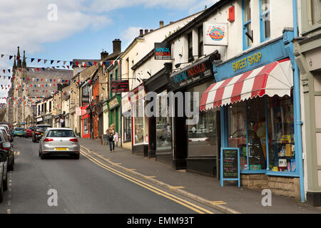 Royaume-uni, Angleterre, dans le Lancashire, vallée de Ribble, Clitheroe, Moor Lane, boutiques indépendantes Banque D'Images