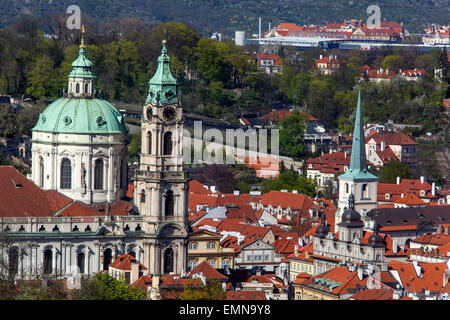 Prog Nicholas Church Prague Mala Strana République tchèque Banque D'Images