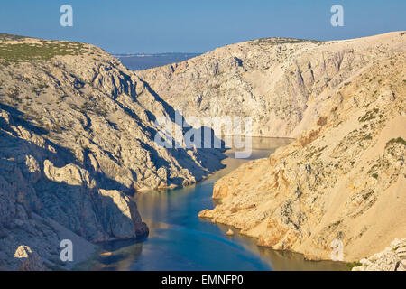 Canyon de la rivière Zrmanja en Croatie, Dalmatie, région Banque D'Images