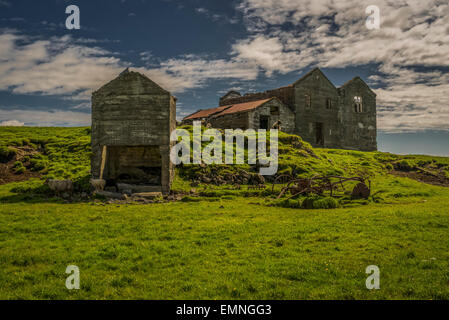 Ferme abandonnée (Vidbordssel), Islande, Hornafjordur Banque D'Images