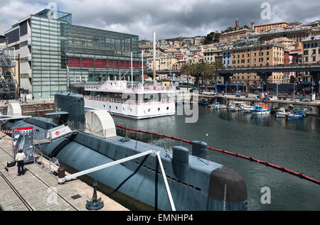 Nommé sous-marinier Nazario Sauro à Gênes's Harbour, Italie Banque D'Images