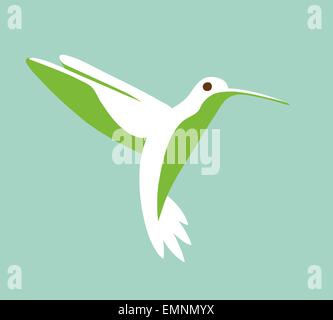 Symbole graphique simpliste stylisé Hummingbird Illustration de Vecteur
