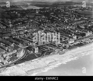 Vue aérienne de Bexhill-on-Sea. Banque D'Images