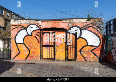 Stik en colère sur Grimsby Street, Londres Banque D'Images