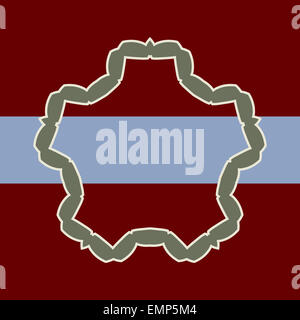 Mandala oriental abstrait motif transparente sur un fond de couleur Banque D'Images