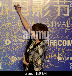 Beijing, Chine. 22 avril, 2015. Michele Placido Directeur à la ''La scelta'' le premier ministre durant la 5e Festival International du Film de Beijing. Crédit : SIPA Asie/ZUMA/Alamy Fil Live News Banque D'Images