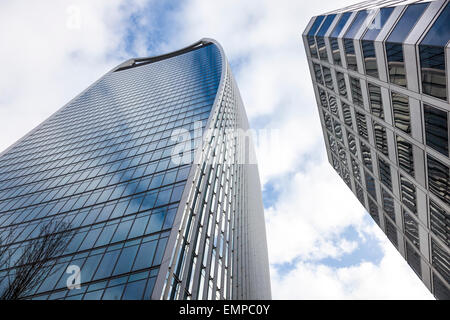 L'architecture post-moderne - 20 Fenchurch Street (talkie walkie), Philpot Lane, Londres, Angleterre Banque D'Images